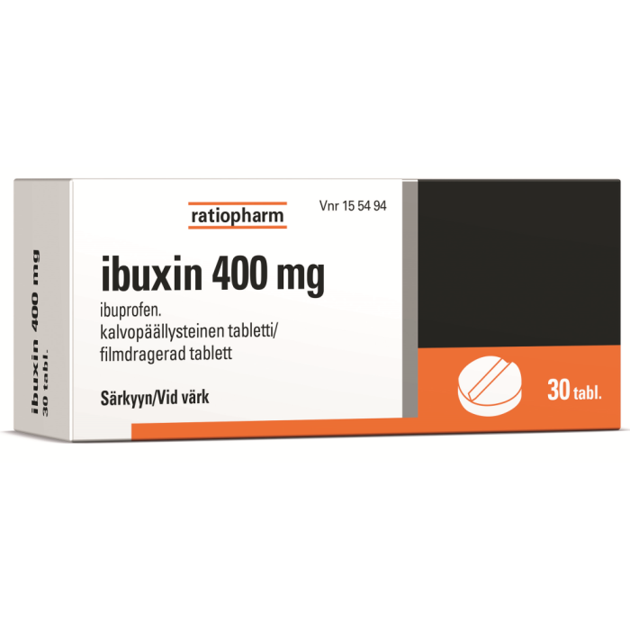 IBUXIN tabletti, kalvopäällysteinen 400 mg 30 fol kuva 2