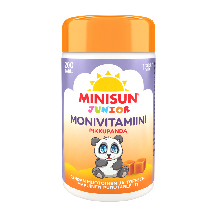 Minisun Monivitamiini Toffee Pikkupanda 200 kpl
