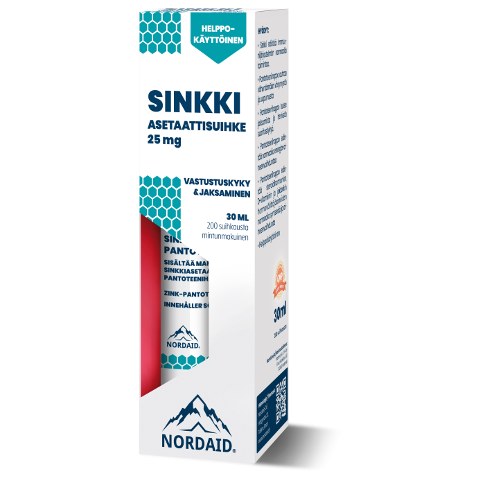 Nordaid Sinkkiasetaatti-pantoteenihapposuihke 30 ml kuva 2
