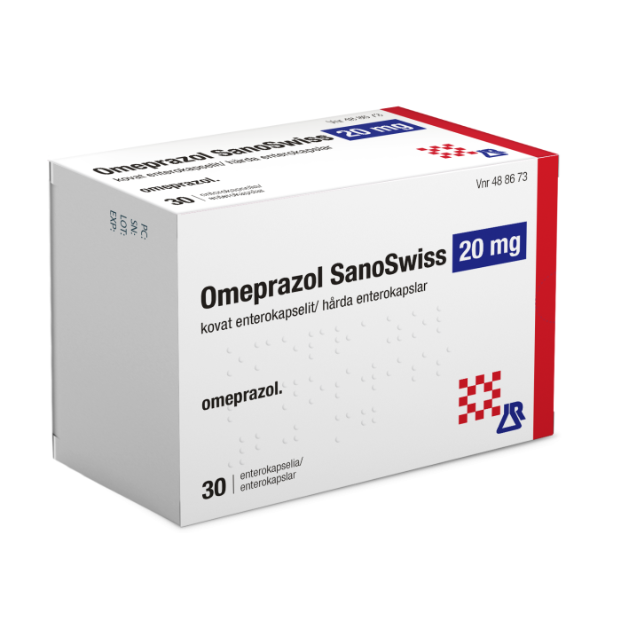 OMEPRAZOL SANOSWISS enterokapseli, kova 20 mg 30 fol