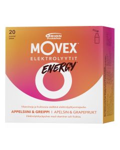 Movex Elektrolyyttijuomajauhe Energy 20 annospussia