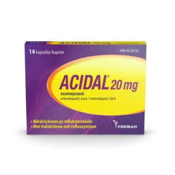 ACIDAL enterokapseli, kova 20 mg 14 fol