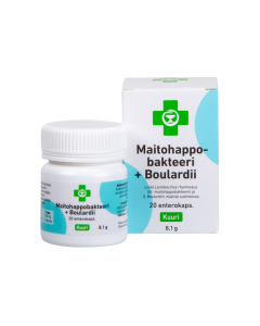 APTEEKKI Maitohappobakteeri + Boulardii Kuuri 20 enterokaps
