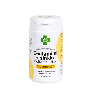 APTEEKKI C-vitamiini + sinkki trooppiset hedelmät 30 tabl