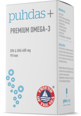 Puhdas+ Premium Omega-3 600 mg 90 kaps