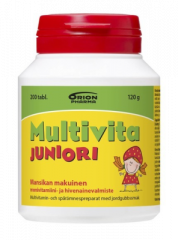 MULTIVITA JUNIORI MANSIKKA MONIVITAMIINI 200 PURUTABL