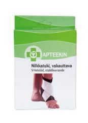 Apteekki nilkkatuki vakauttava L musta-valkoinen X1 kpl